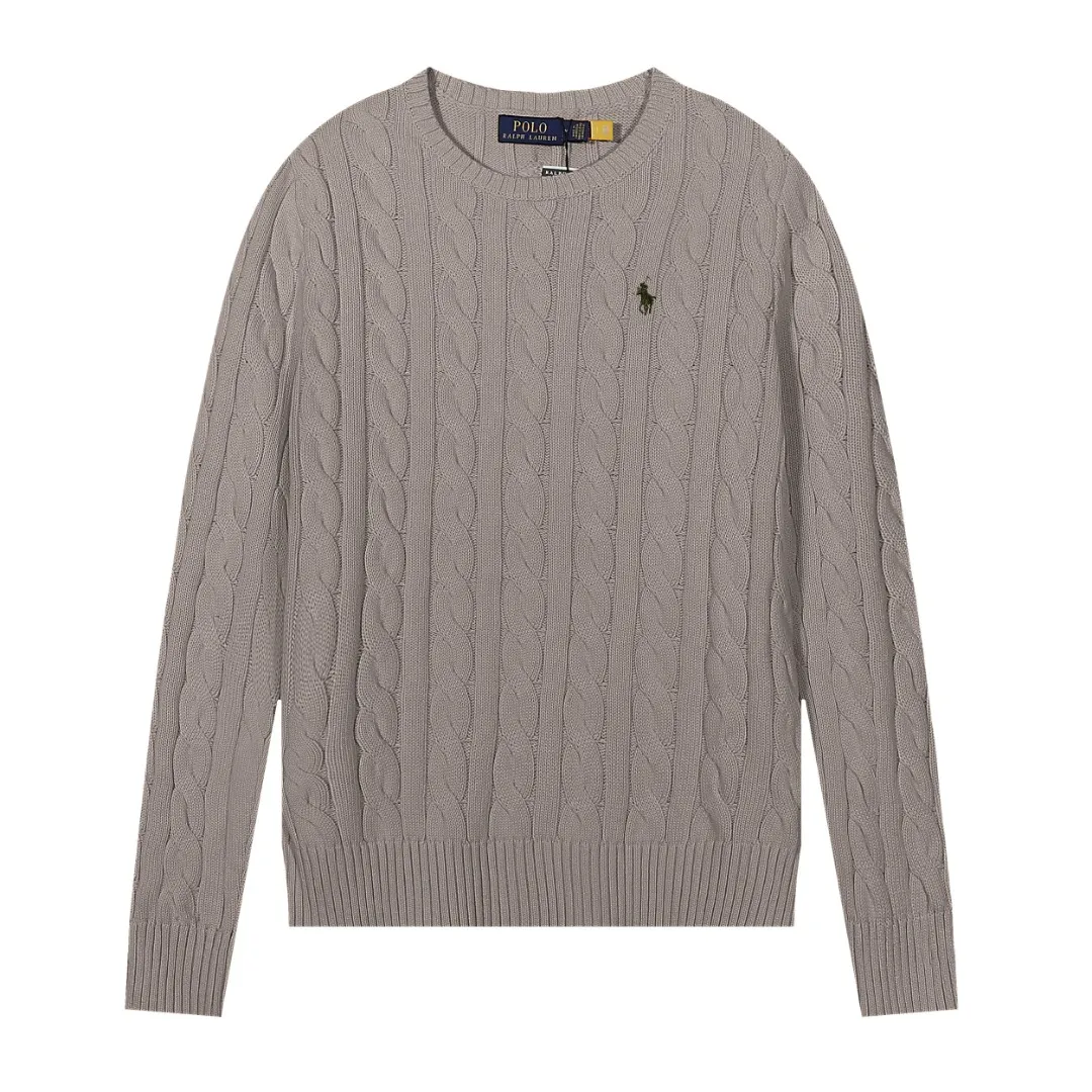 P230 The highest quality in the market, you can scan the code. Import and export version Lauren Ralph Lauren new round neck embroidered sweater (in stock👀) 100% pure cotton yarn wool shrunk to ensure no pilling and no deformation Size: XS S M L Color: black white navy gray yellow yellow khaki blue purple red pink